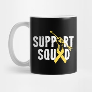 Support Squad Bone Cancer Awareness yellow Ribbon Mug
